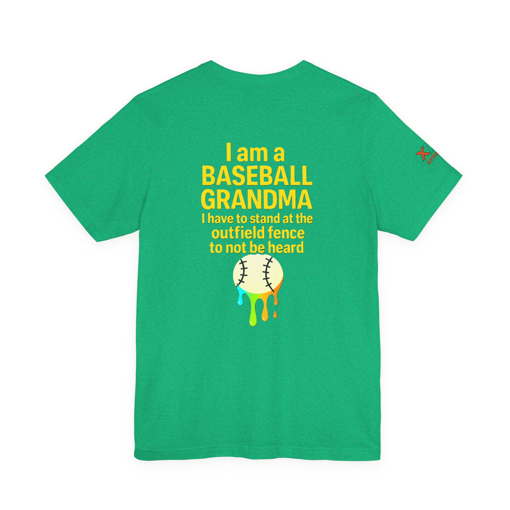 Baseball Grandma Not Heard DrippyTee, Funny Baseball Shirt, Gift for Grandma, Soft Cotton Top, Summer Baseball Outfit