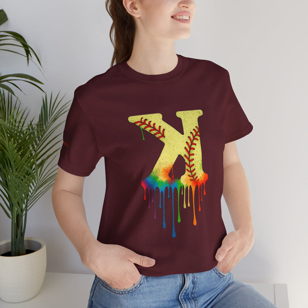 Softball Strikeout Drippy Graphic Tee, Perfect for Sports Fans, Gift for Athletes, Casual Wear, Summer Outfits, Team Spirit Apparel