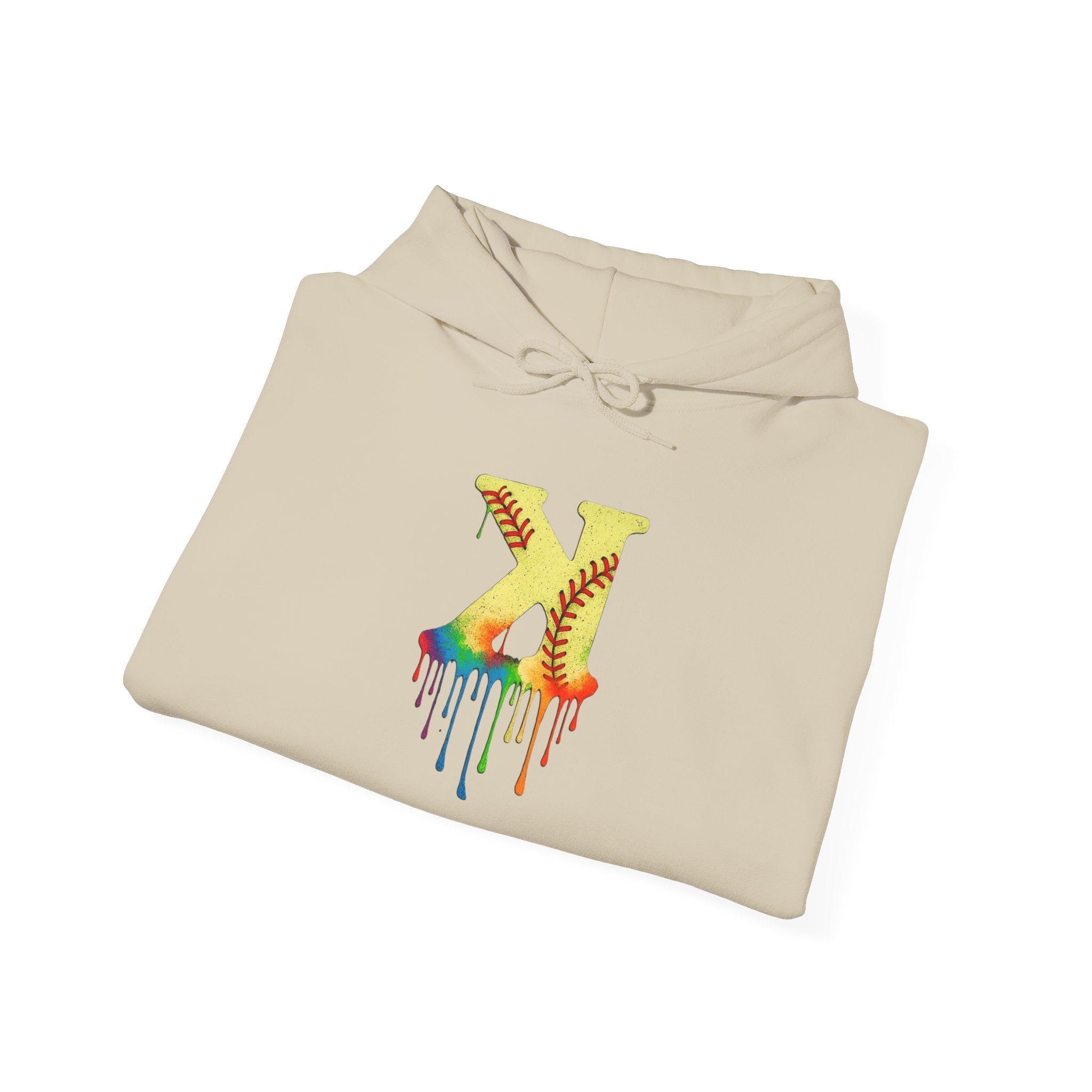 Softball Strikeout Drippy 2 Design Unisex Heavy Blend Hoodie, Perfect for Casual Wear, Street Style, Gifts, Festivals, Cozy Comfort