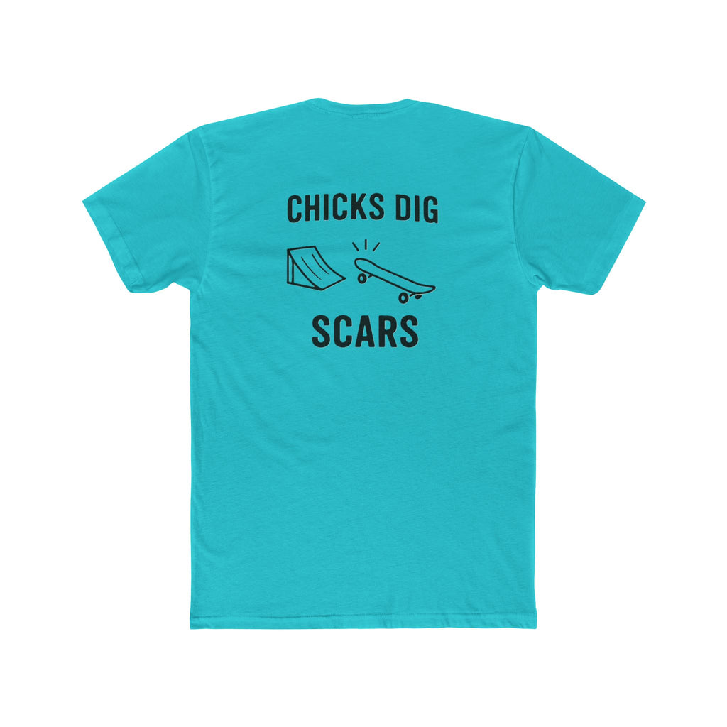 'Gen X Chicks Dig Scars Skateboard' Cool Graphic Tee for Skateboarders, Unisex Cotton Crew Tee, Funny Skate Shirt, Gift for Sports Lovers, Casual Wear, Street Style