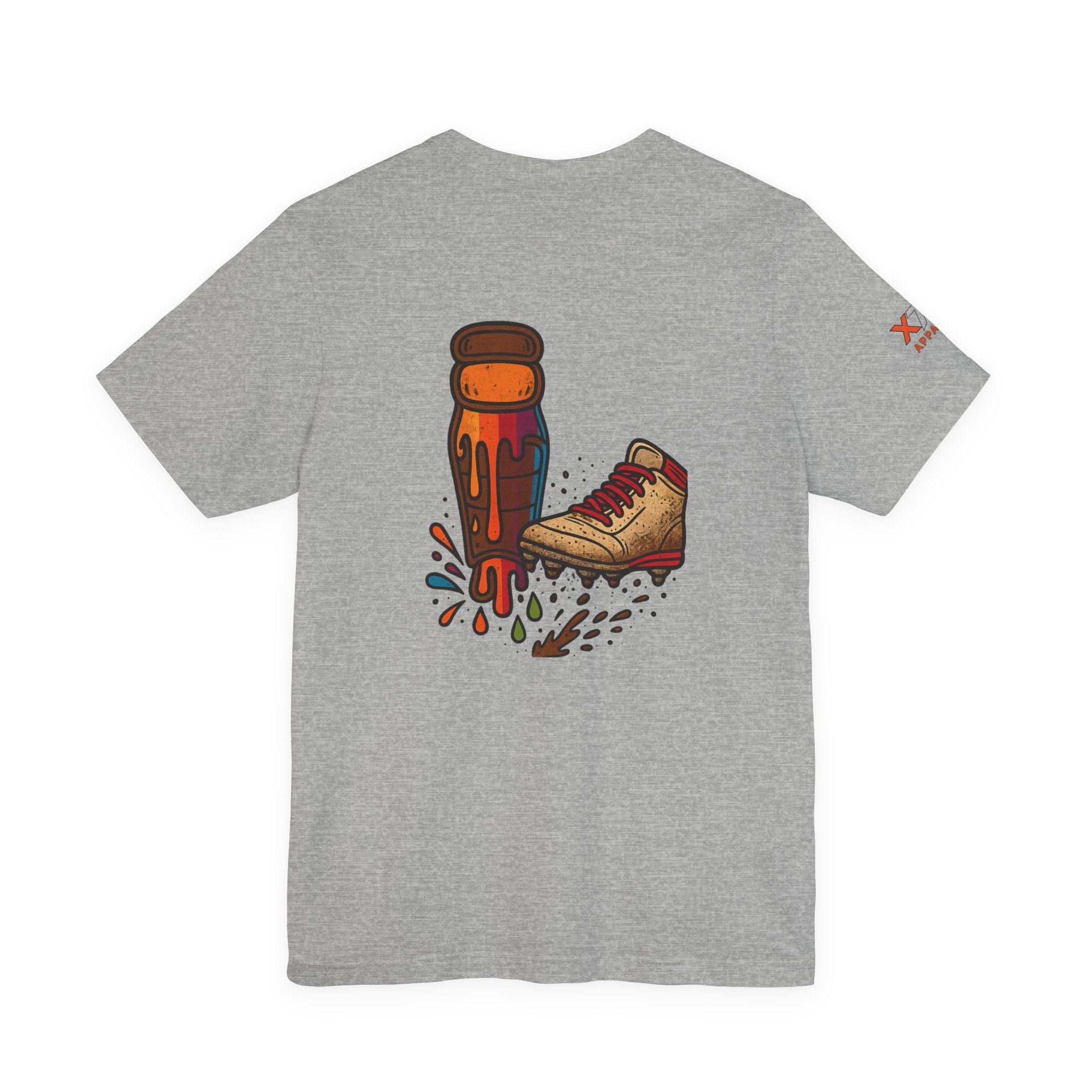 Kicking dirt on Blue Graffiti-Inspired Unisex Tee - Street Style, Casual Wear, Art Lovers, Hip-Hop Fashion, Summer Vibes
