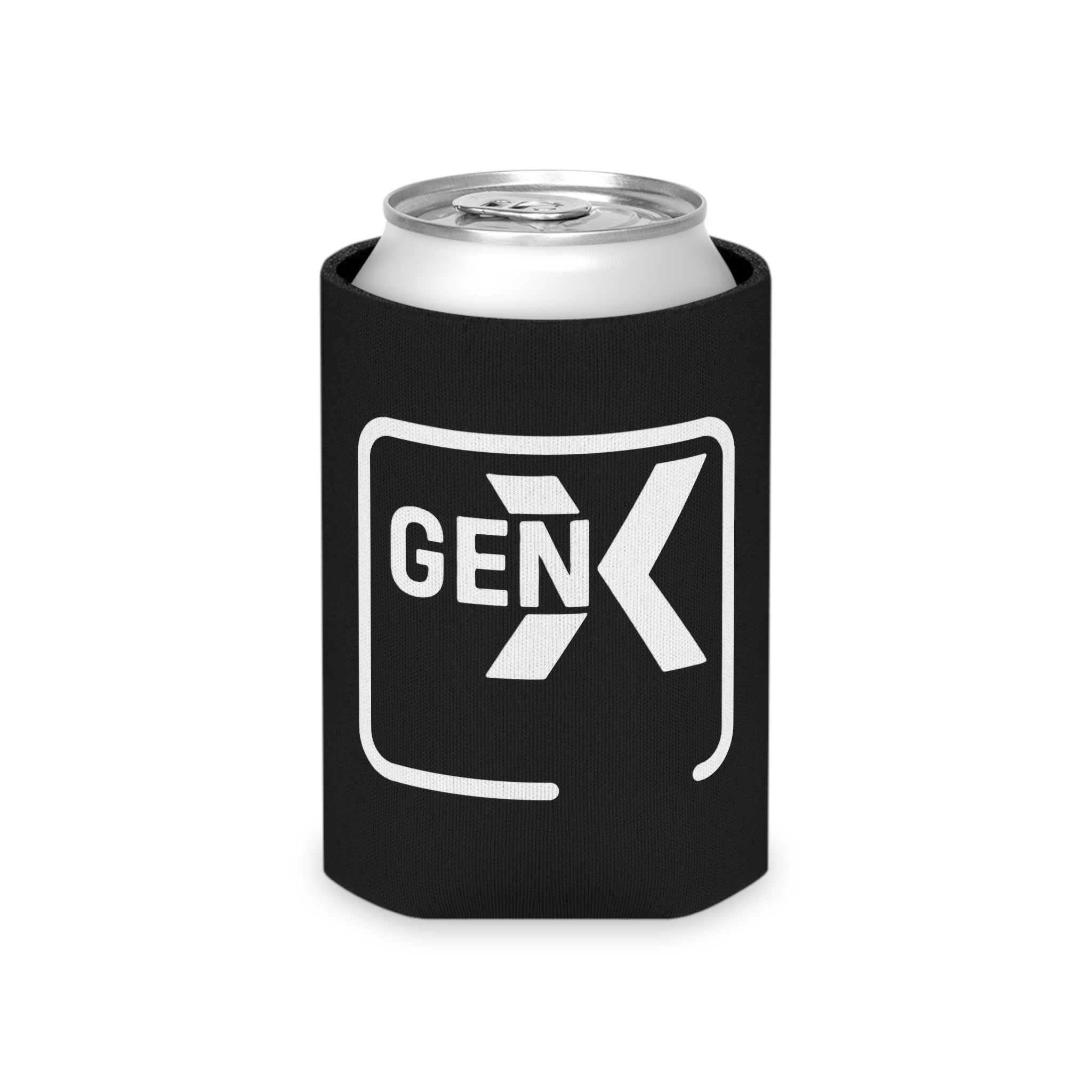 'Gen X Black' Can Cooler, Vintage Drink Insulator, Retro Party Favor, Birthday Gift for Gen X, Holiday Beverage Holder, Nostalgic Cooler