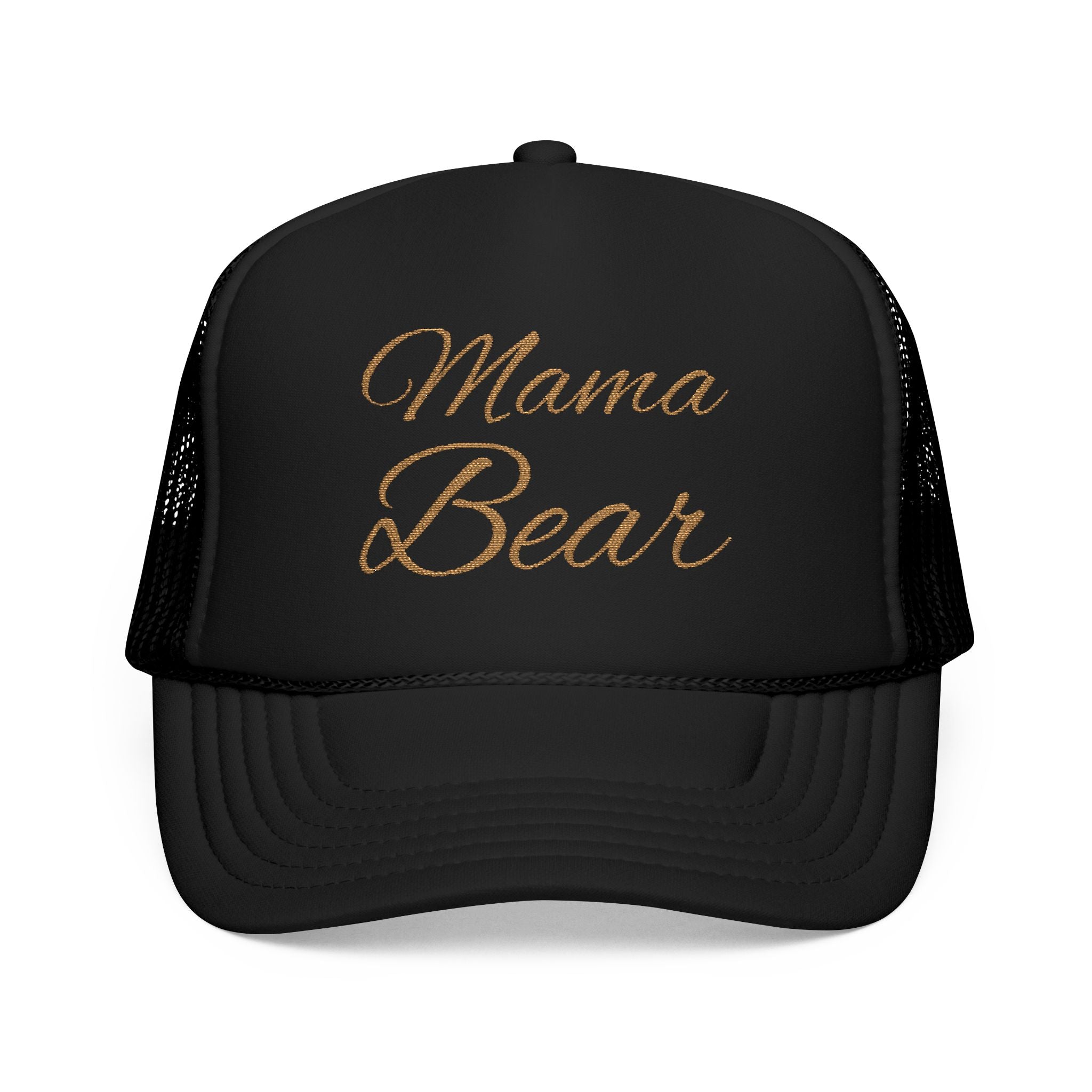 Mama Bear Foam Trucker Hat, Embroidered Gift for Moms, Trendy Summer Accessory, Cute Casual Wear, Parenting Celebrations, Outdoor Events