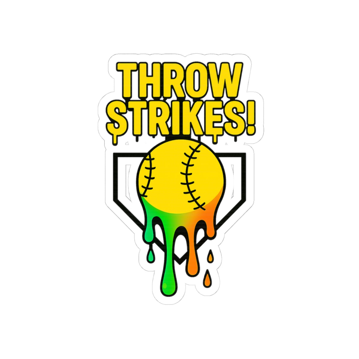 Drippy Throw Strikes Sticker
