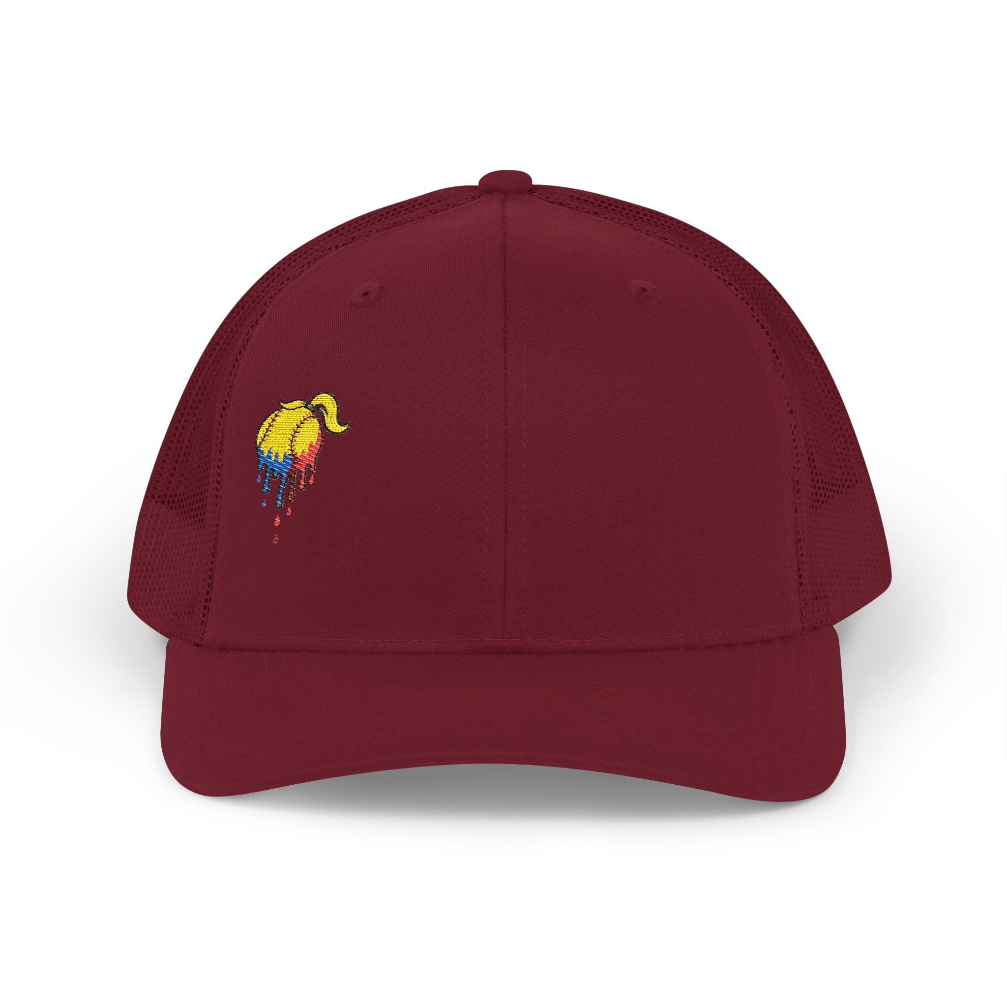 'Drippy' Colorful Elephant Embroidered Snapback Trucker Cap, Festival Hat, Gift for Animal Lovers, Summer Accessory, Casual Style