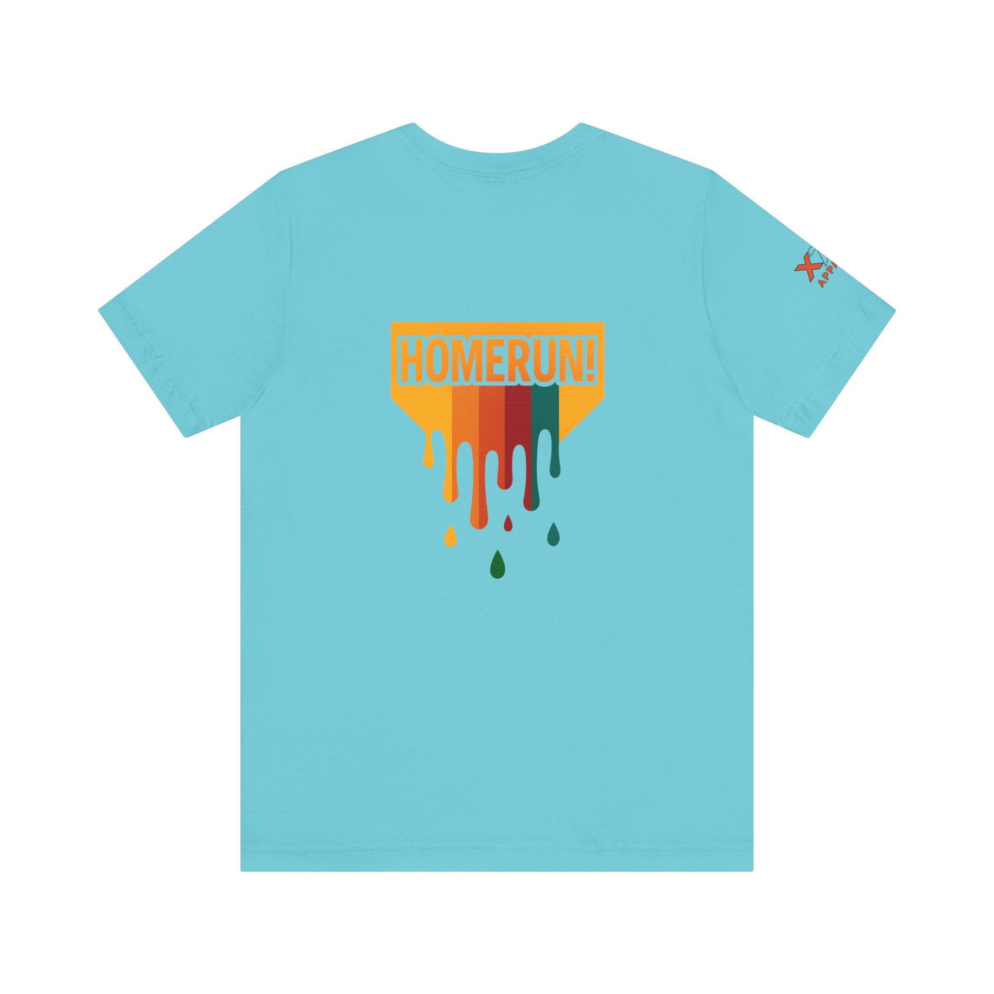 HOMERUN Drippy Colorful Unisex Jersey Tee with  Design - Perfect for Sports Days, Casual Outings, Gifts & Summer Fun