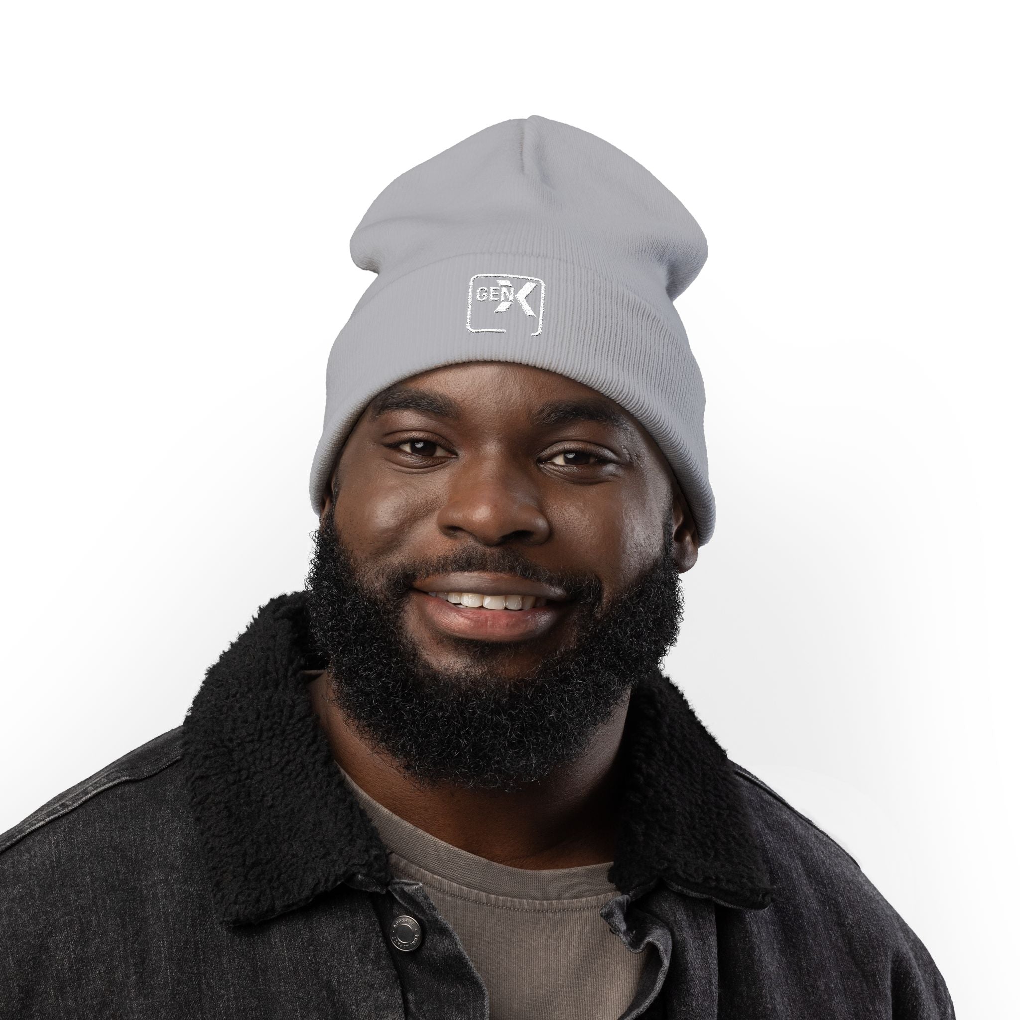 'Gen X 2' Cozy Embroidered Knit Beanie for Fashion Lovers, Winter Accessories, Gift for Her, Streetwear, Warm Headwear