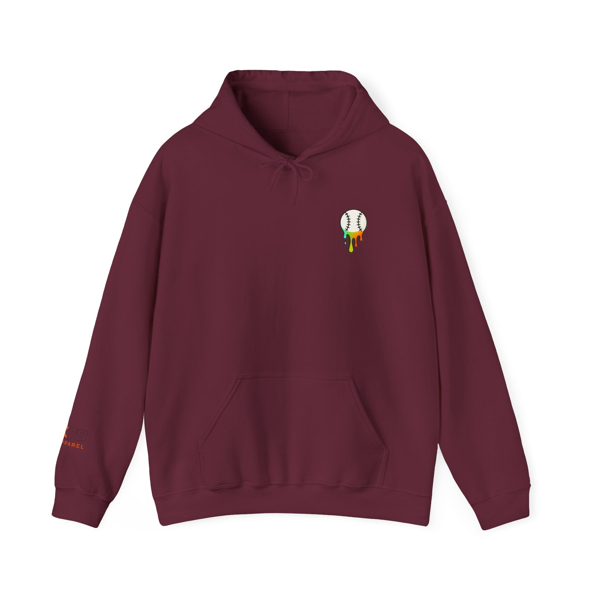 Baseball Strikeout Drippy 2 Art Hoody - Unisex Heavy Blend™ Sweatshirt, Streetwear, Graphic Hoodie, Gift for Him/Her, Casual Comfort, Festival Fashion