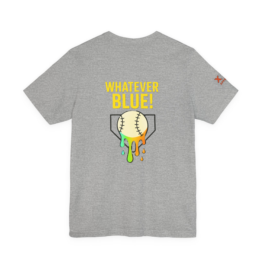 Whatever Blue Drippy Cool Sports Graphic Tee for Casual Wear, Perfect for Gamers and Event Attendees, Ideal Gift for Birthdays, Casual Outings
