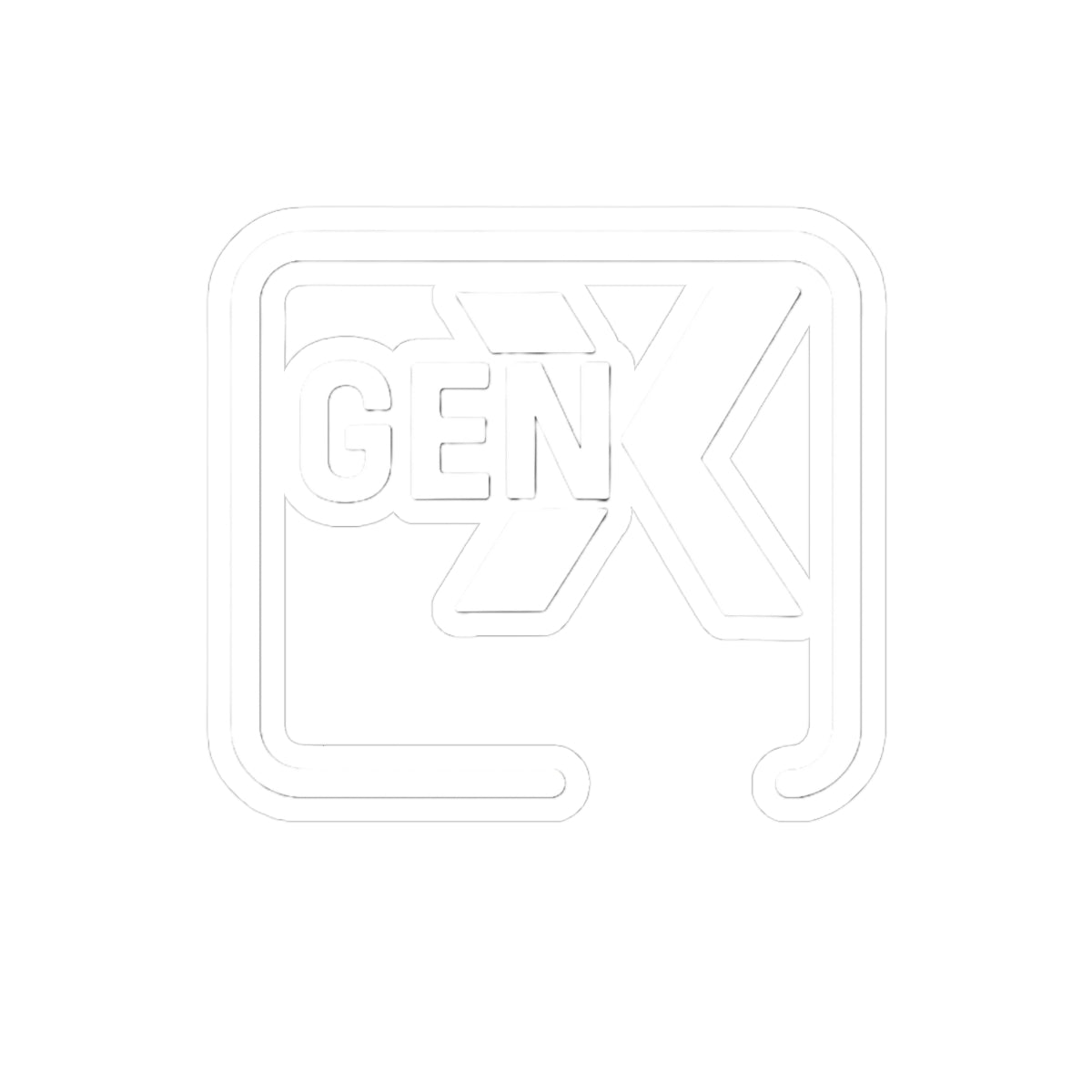 Gen X White  Sticker
