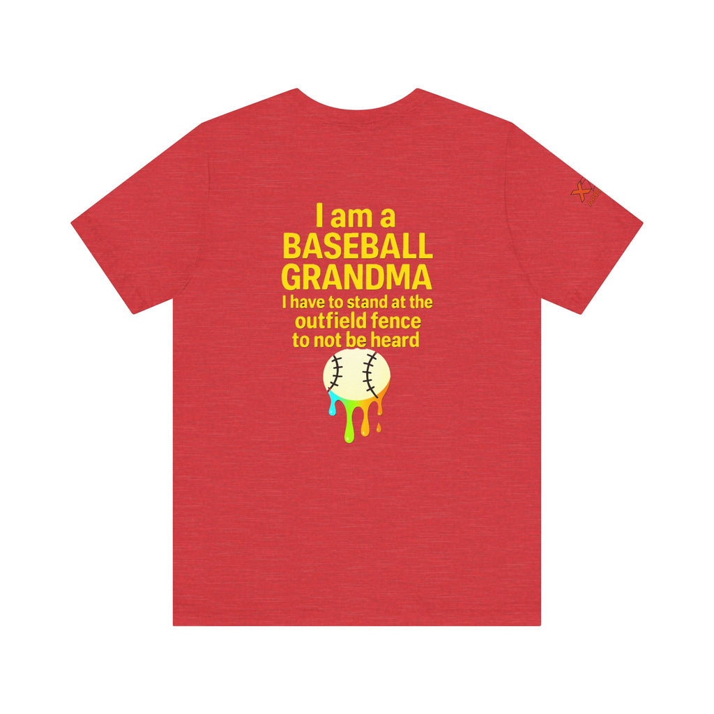 Baseball Grandma Not Heard DrippyTee, Funny Baseball Shirt, Gift for Grandma, Soft Cotton Top, Summer Baseball Outfit