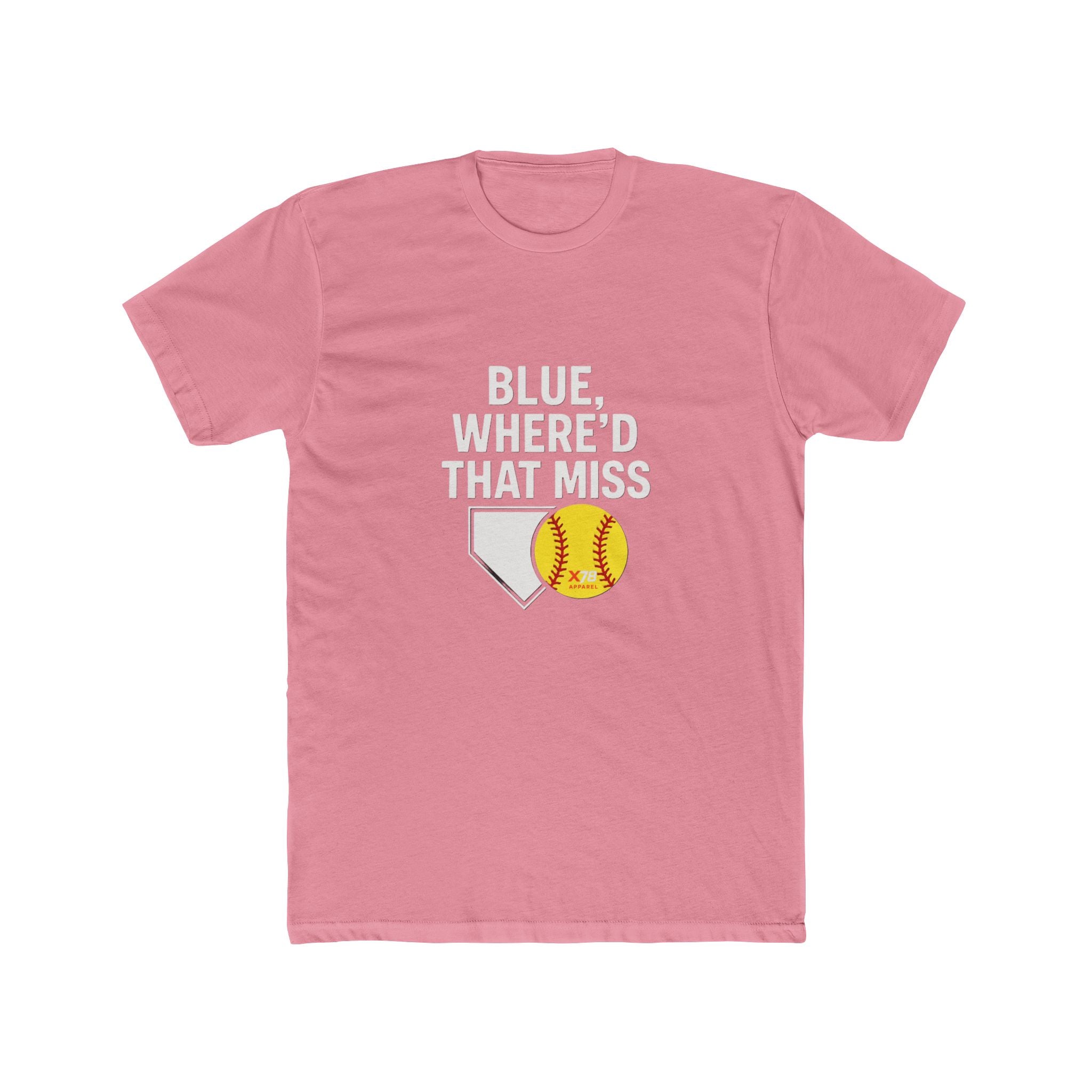 'Where'd That Miss Blue' Baseball Fan Unisex Cotton Crew Tee, Soft Graphic Tee, Sports Apparel, Gift for Coaches, Comfortable Casual Wear