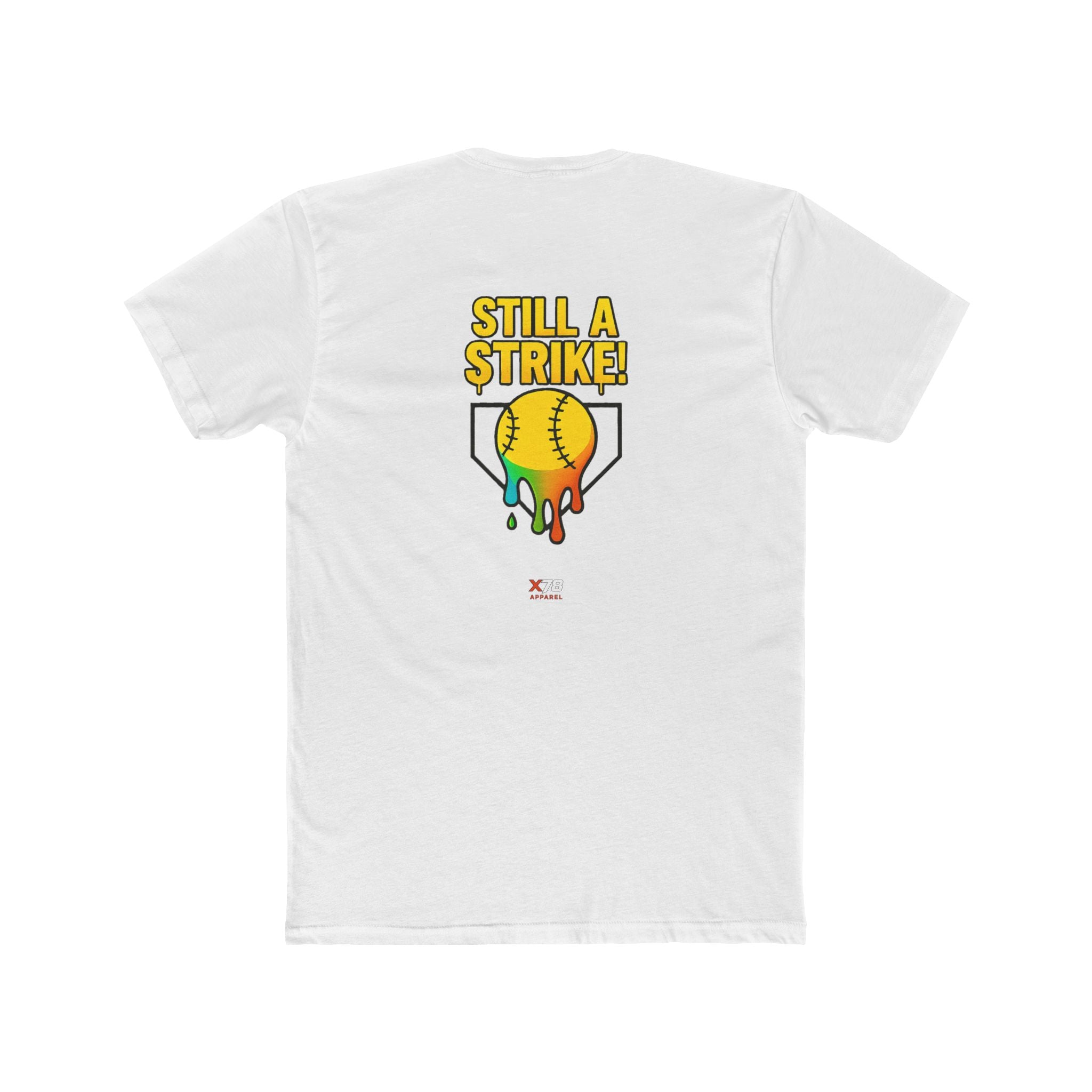 'Drippy Still A Stike' Colorful Softball Tee for Sports Lovers, Casual Wear, Birthday Gift, Holiday Celebration, Gifts for Athletes